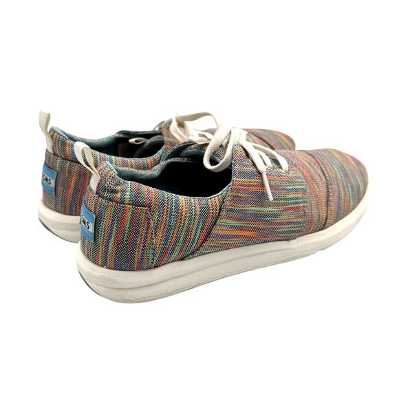Toms Space Dye Del Rey Multicolor Lace Up Lightweight Casual Fashion Sneakers - Picture 6 of 11